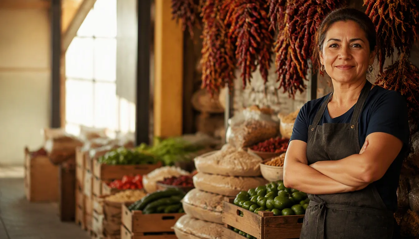 Economato con productos de cocina en un restaurante