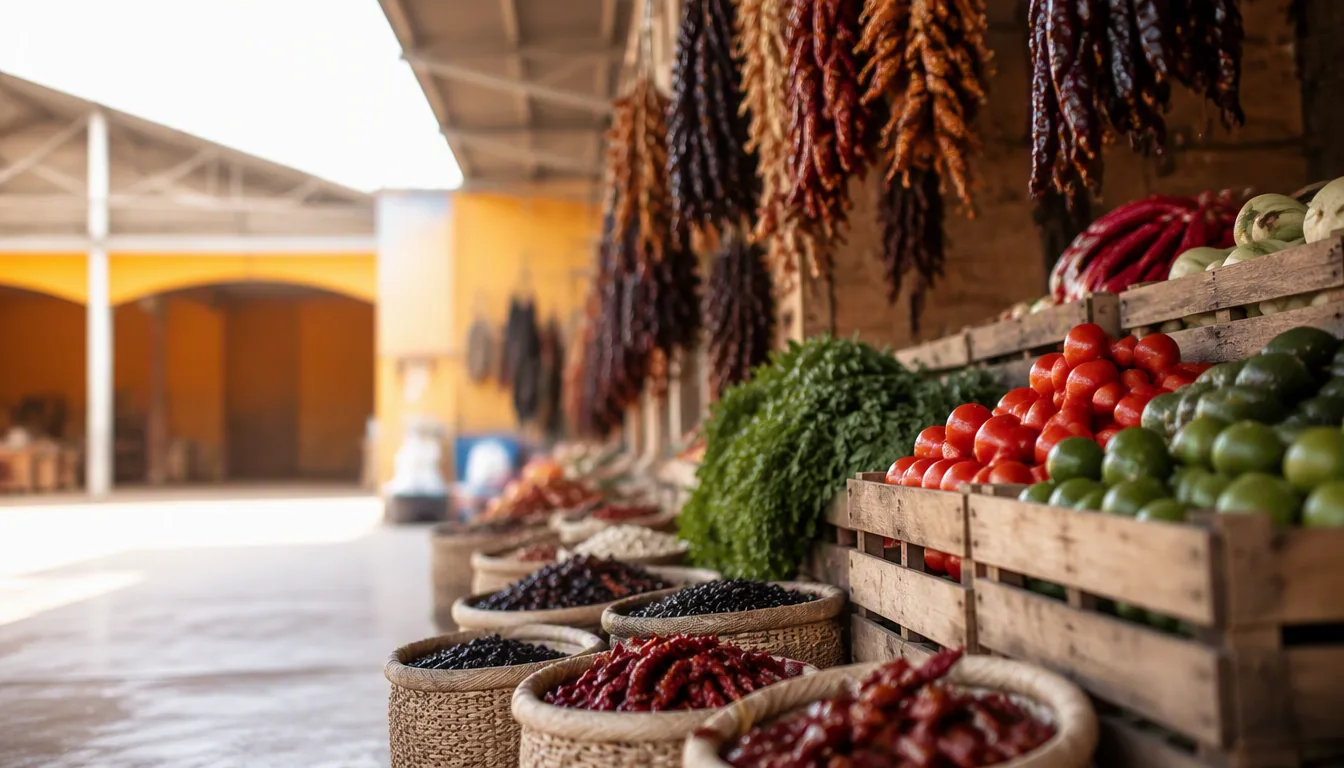 Comida mexicana tradicional con salsas y guarniciones sobre la mesa