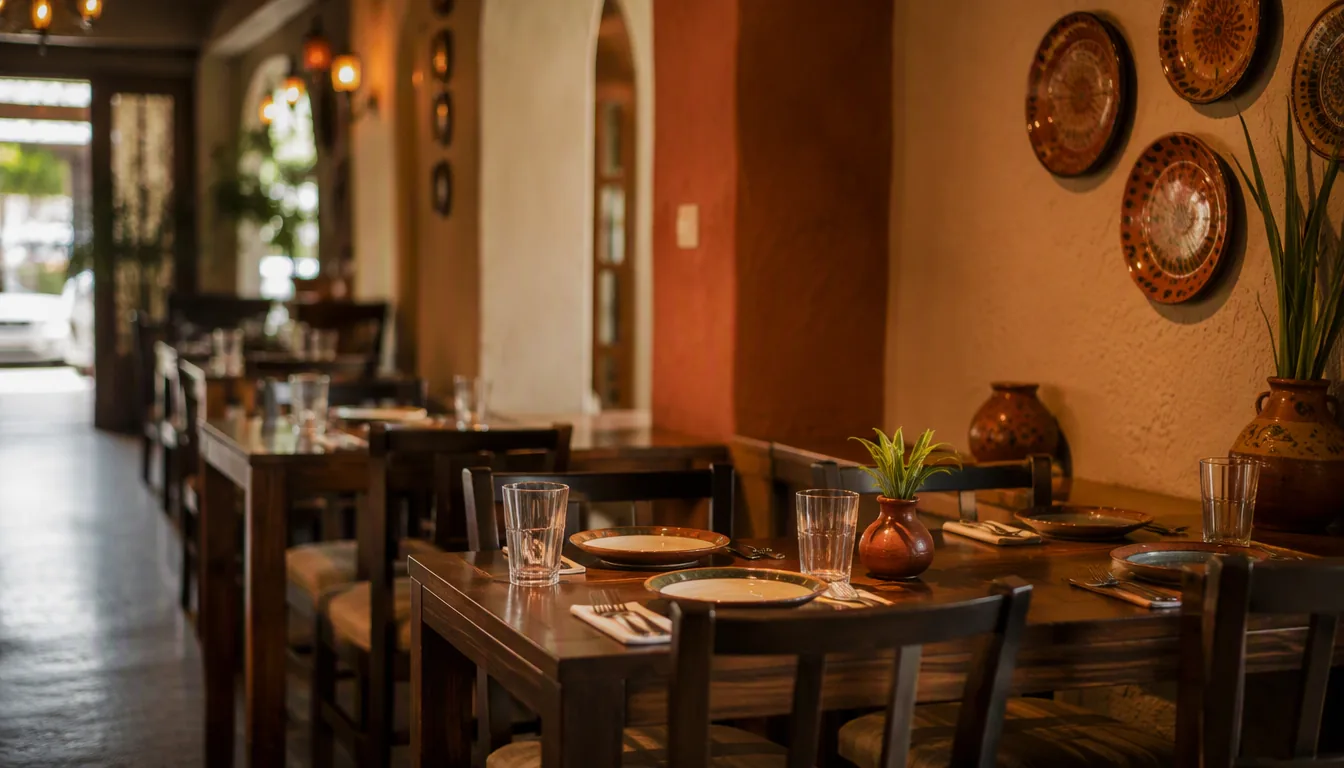 Salón de restaurante con mesas ocupadas un martes por la tarde, clientes comiendo y ambiente animado