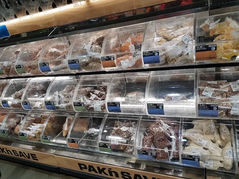 Granos y semillas a granel en un proveedor de alimentos