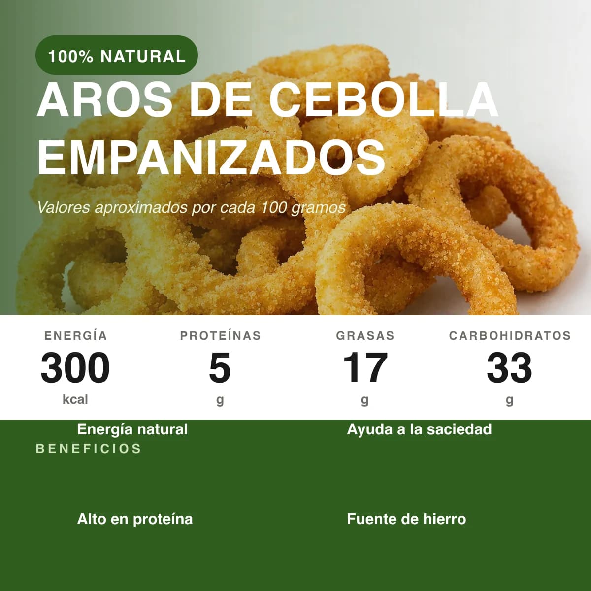 Aros de cebolla empanizados (bolsa 907 g) - vista 2