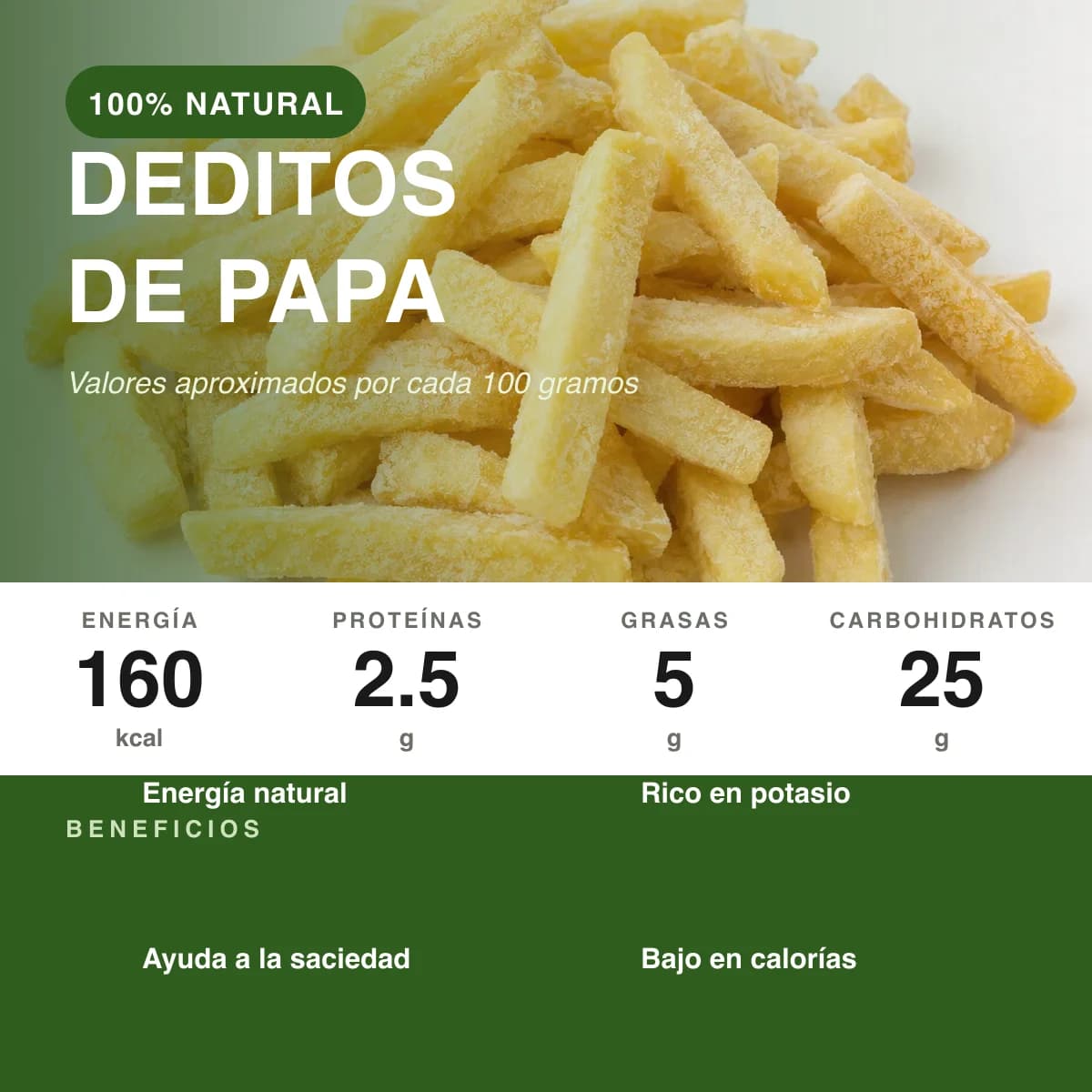 Deditos de papa (caja 10 kg) - vista 2
