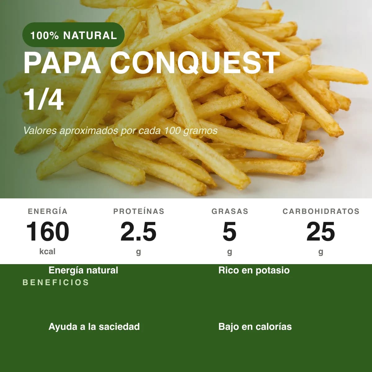 Papa Conquest 1/4 (caja 16.33 kg) - vista 2